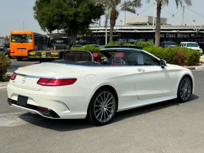 2017 Mercedes-Benz S-Class S 550 4Matic Coupe 8 Cylinder Engine White Red
