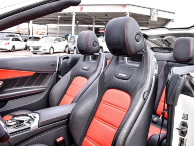 2019 Mercedes-Benz C-Class AMG C63S 8 Cylinder Engine White Red Convertible