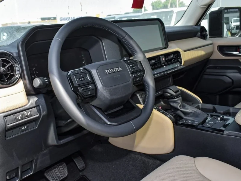 2024 Toyota Prado 2.4L TURBO 4 Cylinders Engine White Beige SUV GCC