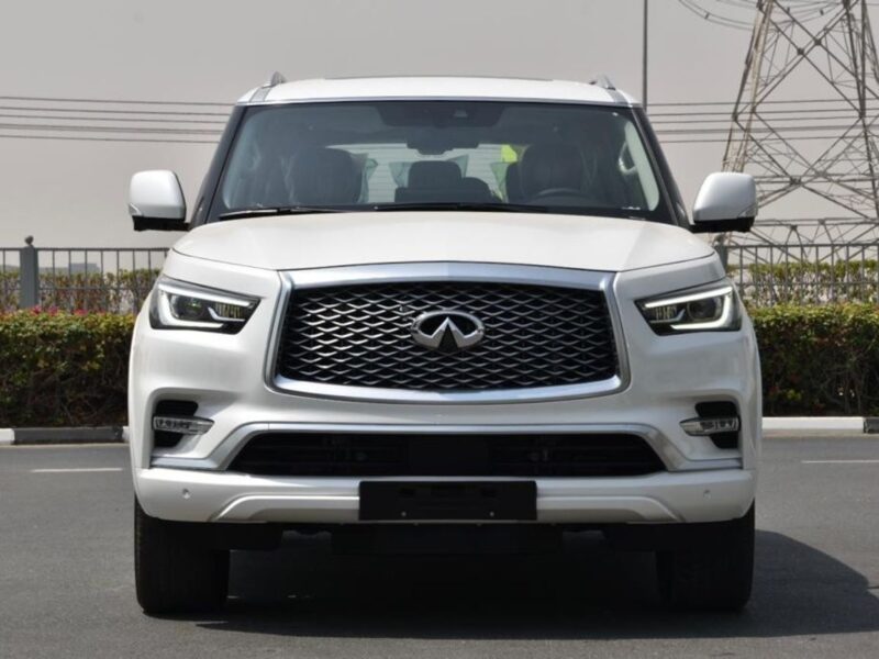 2024 Infiniti QX80 Luxury 5.6 Litres 8 Cylinder Petrol Engine White Black SUV