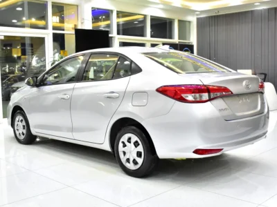 2022 Toyota Yaris S 4 Cylinder Petrol Engine Silver Beige Sedan GCC Specs
