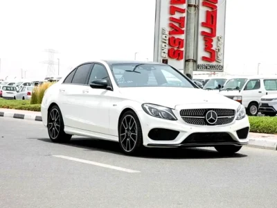 2017 Mercedes-Benz C-Class C43 AMG 6 Cylinders Engine White Red Sedan
