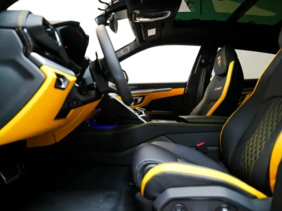 2024 Lamborghini Urus S 8 Cylinders Engine Yellow Black SUV Carbon Fiber Interior