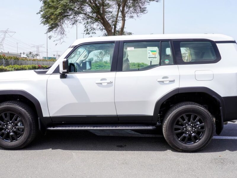 2025 Toyota Prado 2.4 Liter 4 Cylinder Petrol Engine White Beige SUV GCC Specs