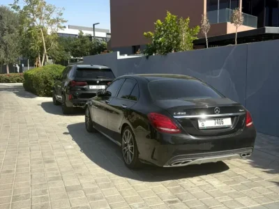 2016 Mercedes-Benz C-Class C450 4MATIC 6 Cylinders Engine Black Red Sedan