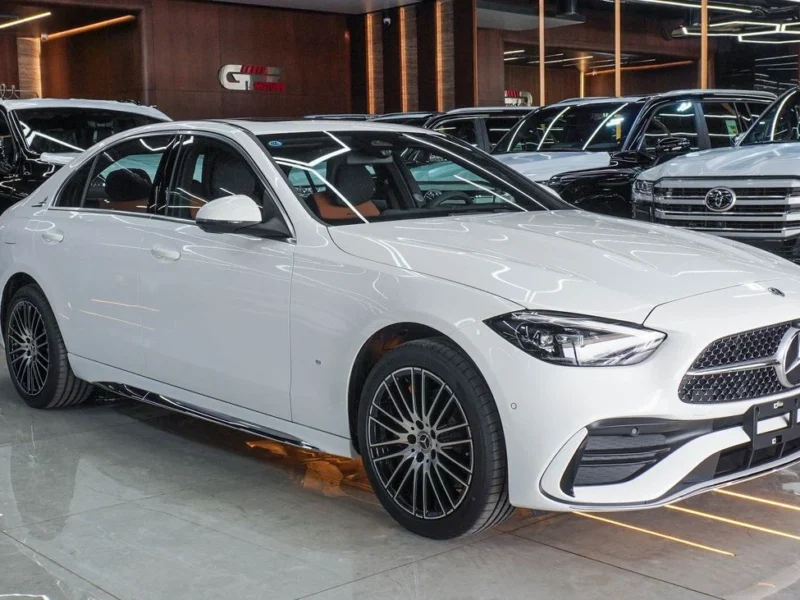 2025 Mercedes-Benz C200 L 4 Cylinders Petrol Engine White Tan Sedan