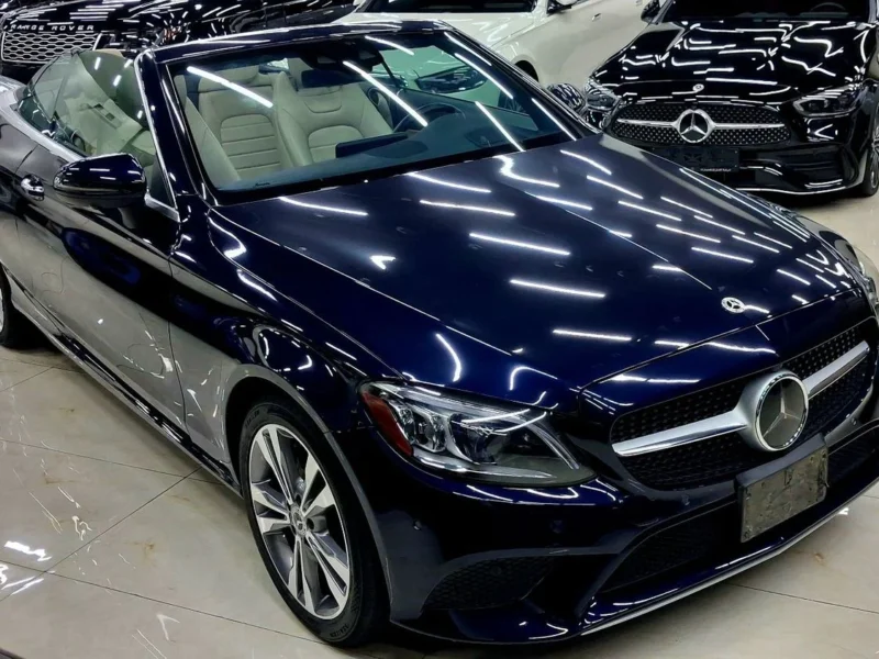 2022 Mercedes-Benz C 300 2.0 L 4 Cylinders Engine Blue Beige Convertible