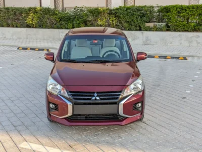 2022 Mitsubishi Attrage GLX 3 Cylinder Petrol Engine Maroon White Sedan GCC