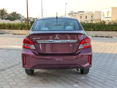 2022 Mitsubishi Attrage GLX 3 Cylinder Petrol Engine Maroon White Sedan GCC