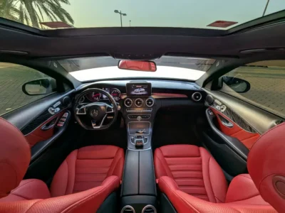 2015 Mercedes-Benz C-Class C200 4 Cylinder Petrol Engine White Red Sedan White