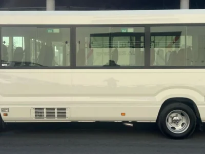 2025 TOYOTA COASTER 4.0L 4 Cylinders DIESEL Engine 23 SEATS White Brown BUS