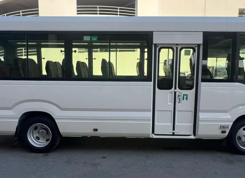 2025 TOYOTA COASTER 4.0L 4 Cylinders DIESEL Engine 23 SEATS White Brown BUS