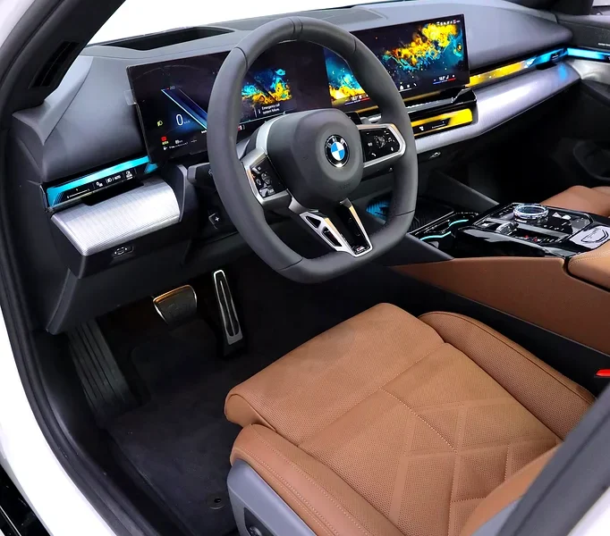 2025 BMW 5-Series 530i xDrive M PACKAGE 4 Cylinder Engine White Tan Sedan