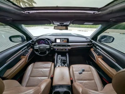 2021 Kia Telluride GT Line 6 Cylinder Petrol Engine Grey Brown SUV GCC Specs