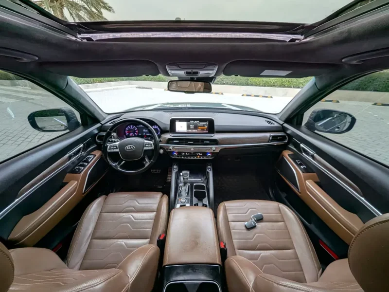 2021 Kia Telluride GT Line 6 Cylinder Petrol Engine Grey Brown SUV GCC Specs