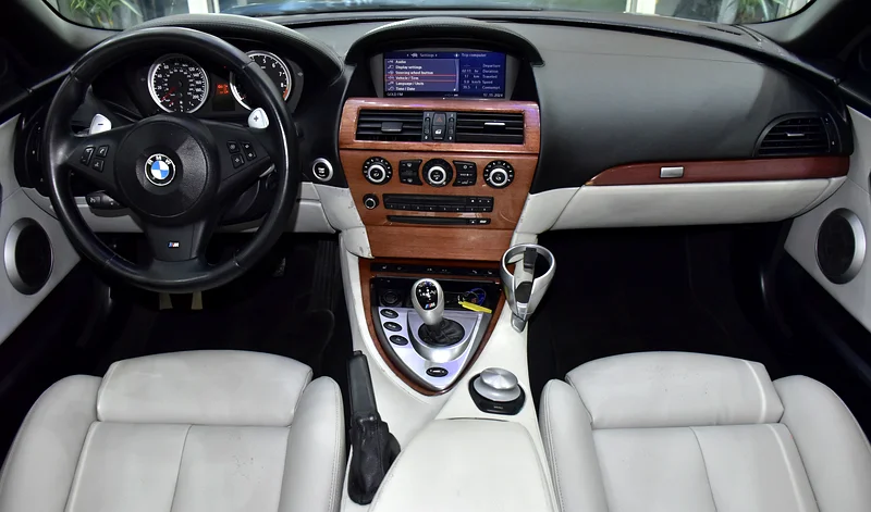 2008 BMW M6 M6 Convertible 10 Cylinder Petrol Engine Grey White Soft Top Convertible