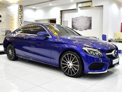 2016 Mercedes-Benz C-Class C300 Coupe 4 Cylinder Petrol Engine Blue Red Coupe GCC