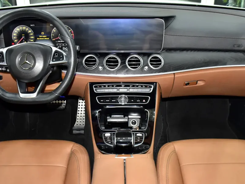 2017 Mercedes-Benz E-Class E400 4Matic 6 Cylinder Petrol Engine White Tan Sedan