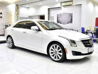 2015 Cadillac ATS 2.0T Standard 4 Cylinder Petrol Engine White Beige Sedan GCC