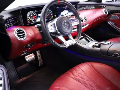 2020 Mercedes-Benz S-Class S 560 4MATIC 8 Cylinder Petrol Engine Silver Maroon Coupe