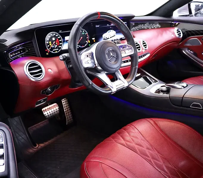 2020 Mercedes-Benz S-Class S 560 4MATIC 8 Cylinder Petrol Engine Silver Maroon Coupe