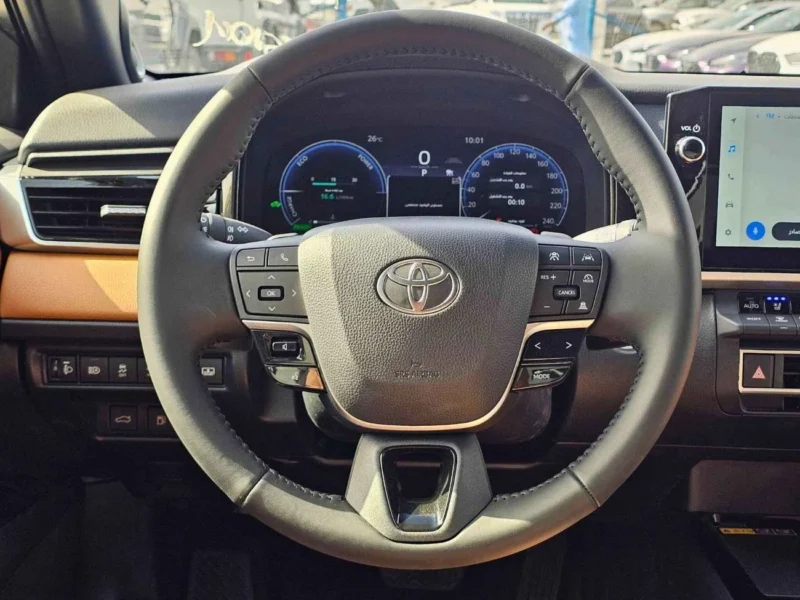 2026 Toyota Camry LUMIERE HYBRID 2.5L V4 Engine White Tan Sedan GCC Specs