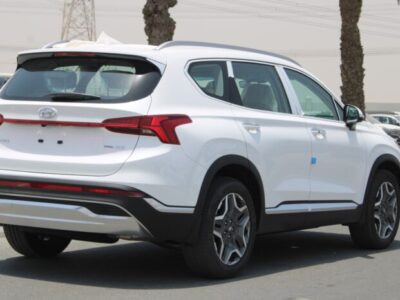2023 Hyundai Santa Fe 2.5 Litres 4-Cylinder Petrol Engine White Tan SUV GCC Specs FWD