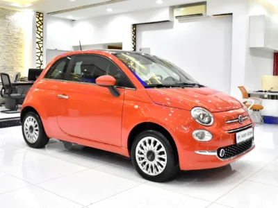 2024 Fiat 500 Dolcevita 4 Cylinder Petrol Engine Orange Black Hatchback GCC Specs