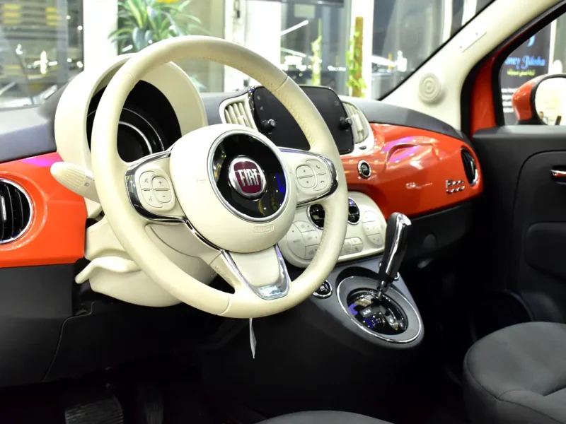 2024 Fiat 500 Dolcevita 4 Cylinder Petrol Engine Orange Black Hatchback GCC Specs