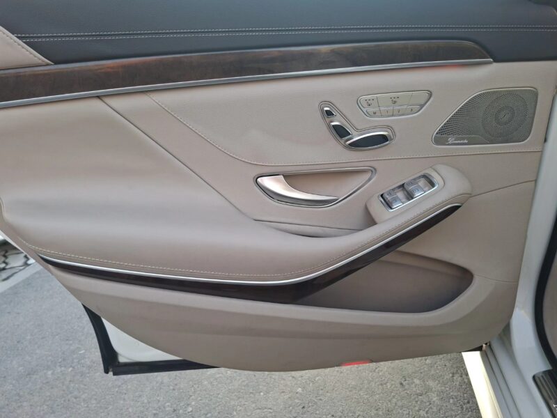 2015 Mercedes-Benz S400 Hybrid AMG Line 3.5-liter V6 Engine White Beige Sedan GCC