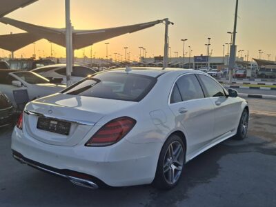 2015 Mercedes-Benz S400 Hybrid AMG Line 3.5-liter V6 Engine White Beige Sedan GCC
