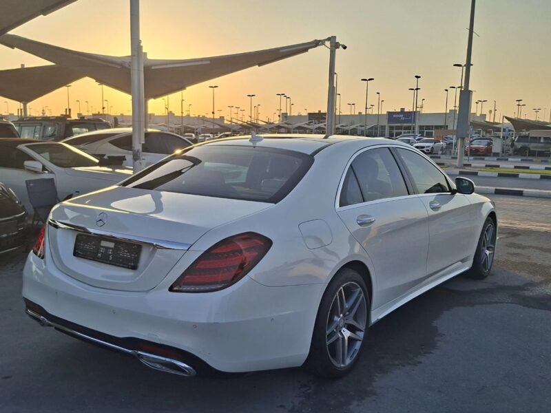 2015 Mercedes-Benz S400 Hybrid AMG Line 3.5-liter V6 Engine White Beige Sedan GCC