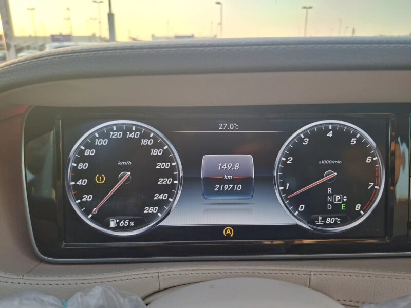 2015 Mercedes-Benz S400 Hybrid AMG Line 3.5-liter V6 Engine White Beige Sedan GCC