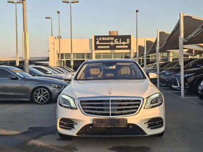 2015 Mercedes-Benz S400 Hybrid AMG Line 3.5-liter V6 Engine White Beige Sedan GCC