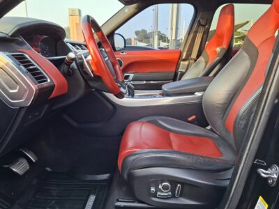 2021 Land Rover Range Rover Sport SVR 5.0 Litre V8 Petrol Engine Black Red SUV AWD
