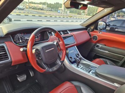 2021 Land Rover Range Rover Sport SVR 5.0 Litre V8 Petrol Engine Black Red SUV AWD