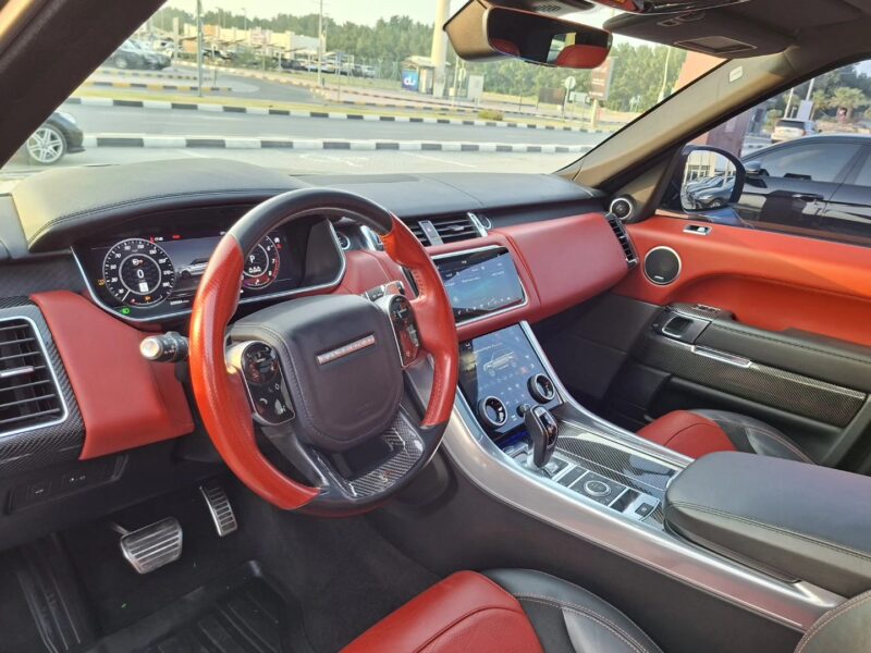2021 Land Rover Range Rover Sport SVR 5.0 Litre V8 Petrol Engine Black Red SUV AWD