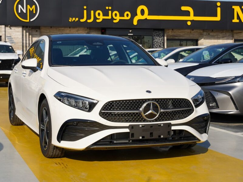 2025 Mercedes-Benz A 200 L 4 Cylinder Petrol Engine White Black Sedan GCC Specs