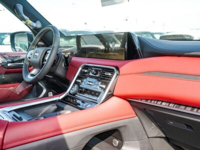 2025 Nissan Patrol Platinum 3.5-liter V6 Twin-Turbo Engine Black Red SUV GCC Specs