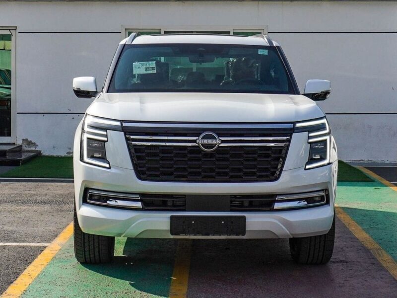 2025 Nissan Patrol Platinum 3.5-liter V6 Twin-Turbo Engine White Burgundy SUV GCC Specs