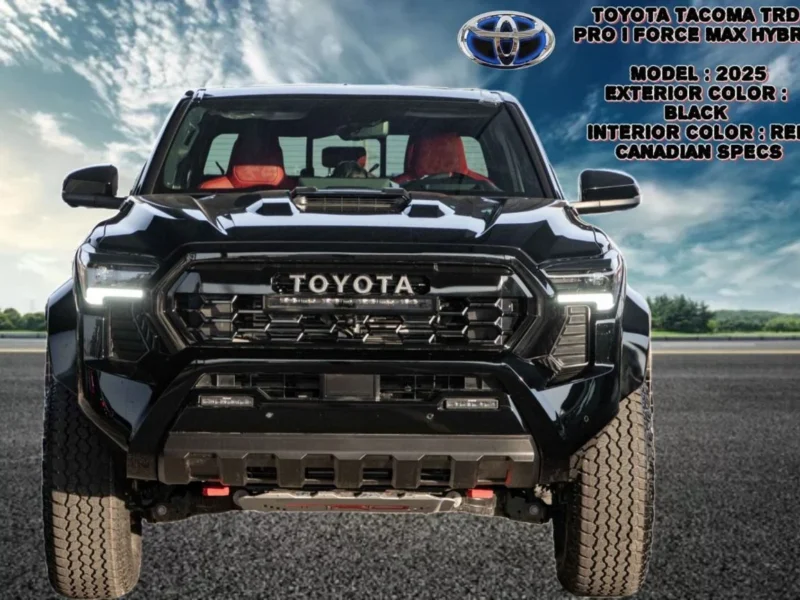 2025 Toyota Tacoma 2.4L V4 TRD PRO I-FORCE MAX Hybrid Black Red Pick-Up Truck