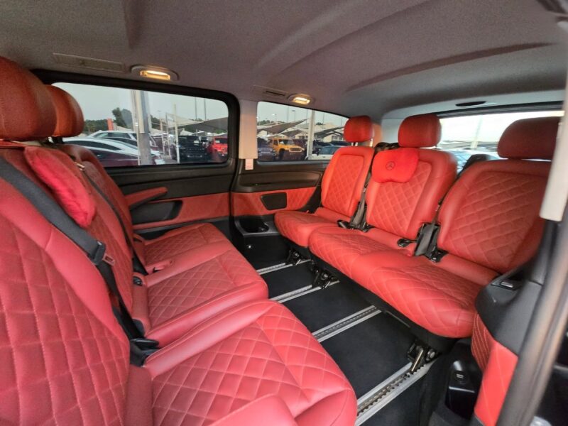 2018 Mercedes-Benz V250 2.0L Petrol 4-cylinder Turbocharged Black Red Van GCC Specs