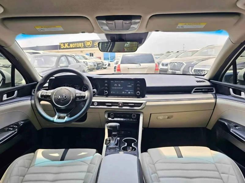 2021 KIA K5 LXS 2.4 Litres V4 Engine AT PETROL White Beige Sedan American Specs