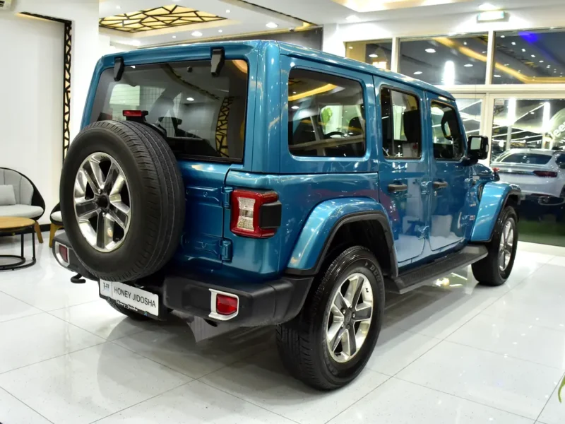 2020 Jeep Wrangler Unlimited Sahara 6 Cylinder Petrol Engine Blue Tan SUV GCC
