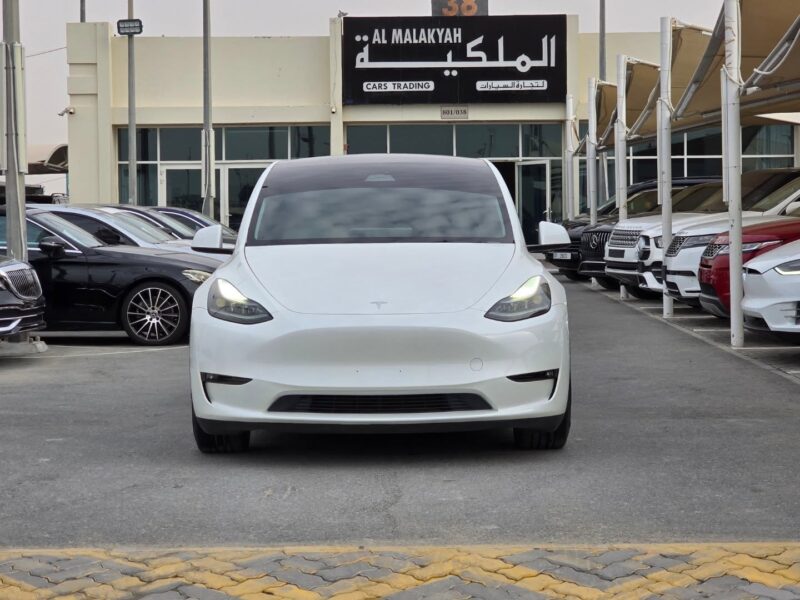 2024 Tesla Model Y Dual Motor Long Range Performance White Beige SUV Quad Drive