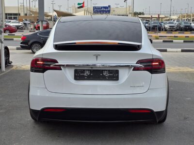 2020 Tesla Model X Luxury SUV with Falcon Wing Doors Electric Vehicle White Beige