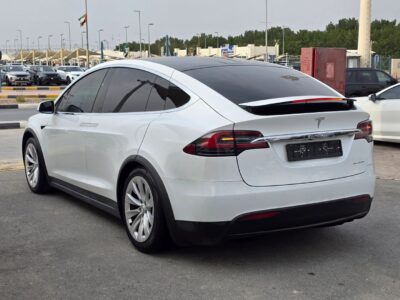 2020 Tesla Model X Luxury SUV with Falcon Wing Doors Electric Vehicle White Beige