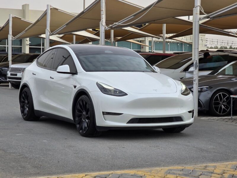2024 Tesla Model Y Dual Motor Long Range Performance White Beige SUV Quad Drive