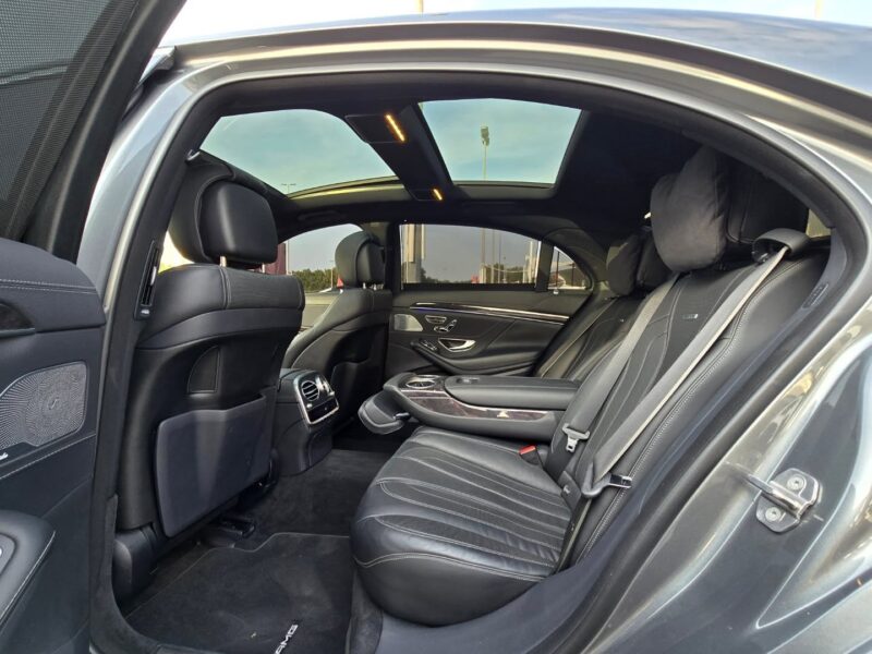 2018 Mercedes-Benz AMG S 63 4.0-liter twin-turbocharged V8 Engine Grey Black Sedan