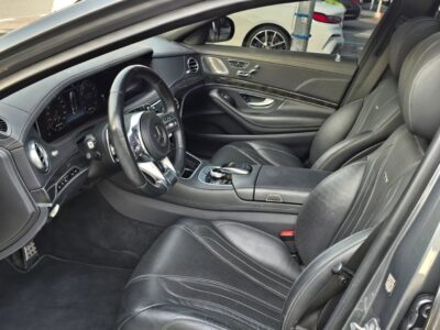 2018 Mercedes-Benz AMG S 63 4.0-liter twin-turbocharged V8 Engine Grey Black Sedan